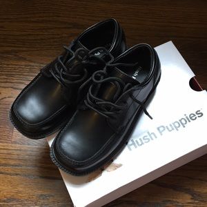 Hush Puppies Black Leather/Everett Sz 13M